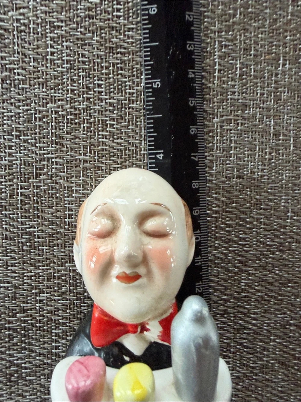 Vintage 1980's Ceramic Butler Bottle Stopper Charming!